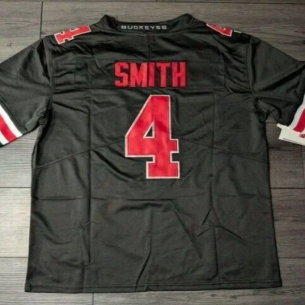 Jeremiah Smith #4 Ohio State Buckeyes BLACKOUT Stitched Men's Jersey